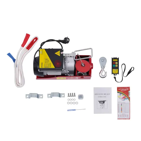 440LBS 230V electric winch with wireless remote control 440LBS with remote control and slings electric winch
