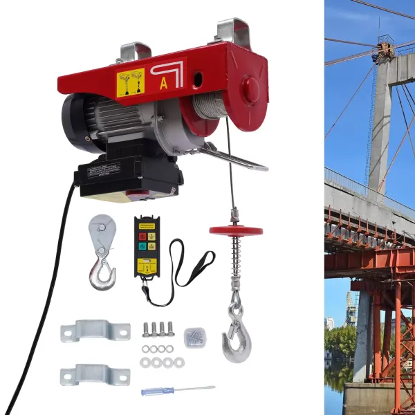 440LBS 230V electric winch with wireless remote control 440LBS with remote control and slings electric winch