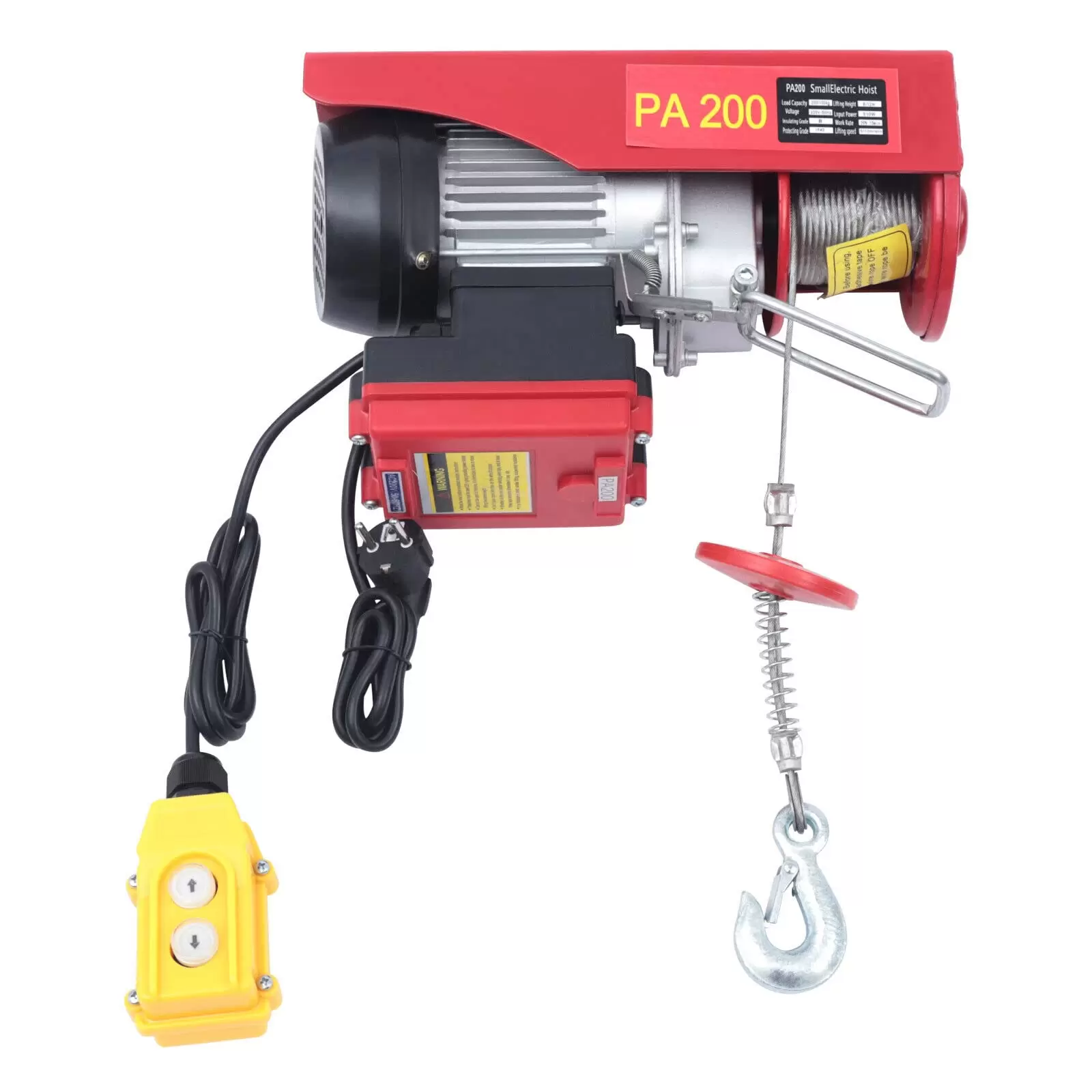 200KG Electric Winch Lifting Height 12m Electric Hoist 510W Cable Hoist Motor Winch with Wire Remote Control 200KG Electric Winch Lifting Height 12m Electric Hoist 510W Cable Hoist Motor Winch with Wire Remote Control