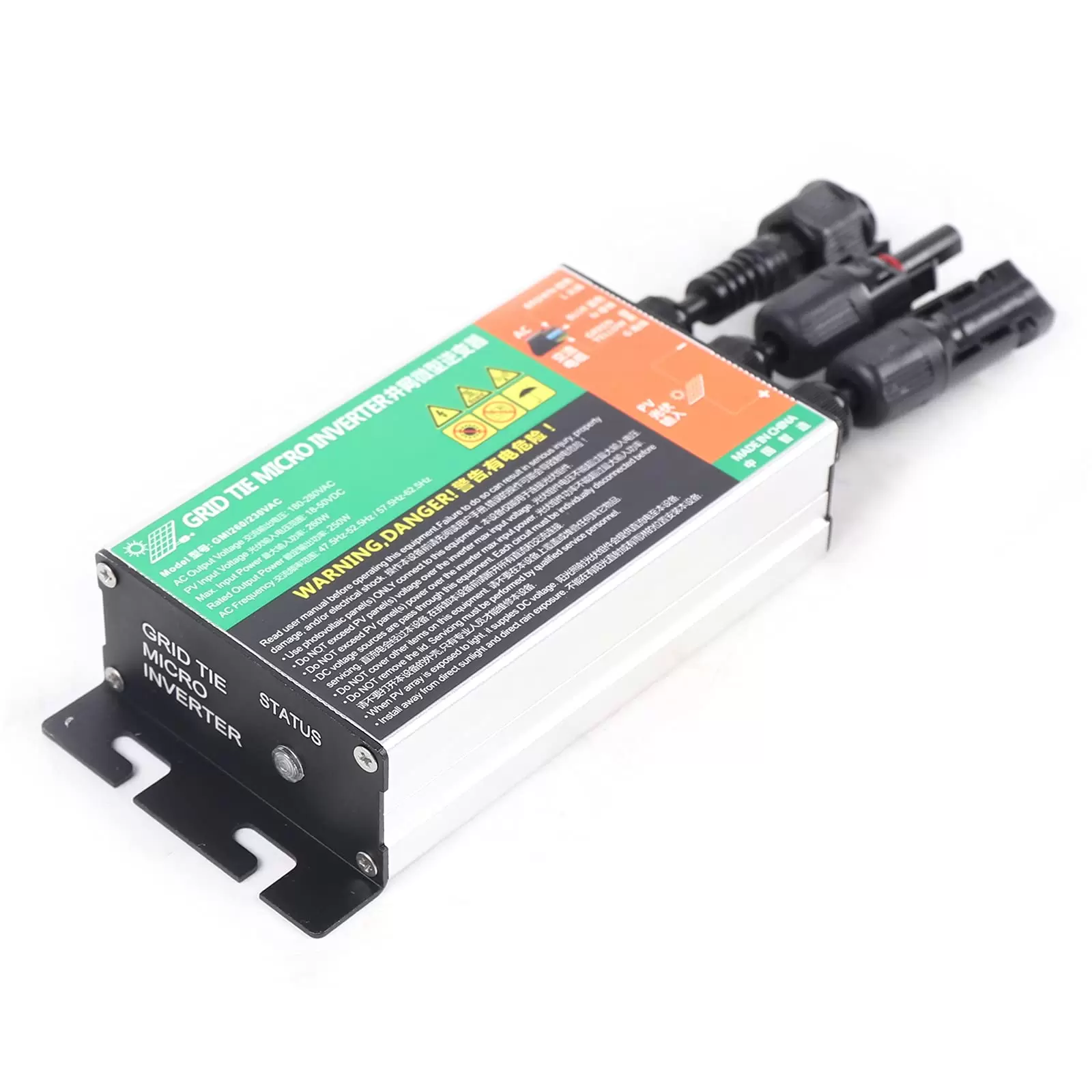 MPPT Micro Solar Inverter MPPT Pure Sine Wave Inverter with AC 230V Cable