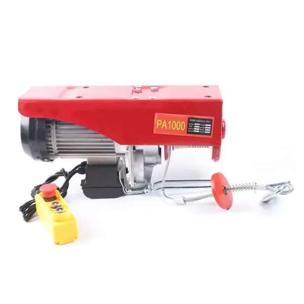 1000kg Electric Rope Winch 12m Motor Winch Hoist Pulley Crane Winch With Emergency Stop Electric Hoist European Standard 1000KG