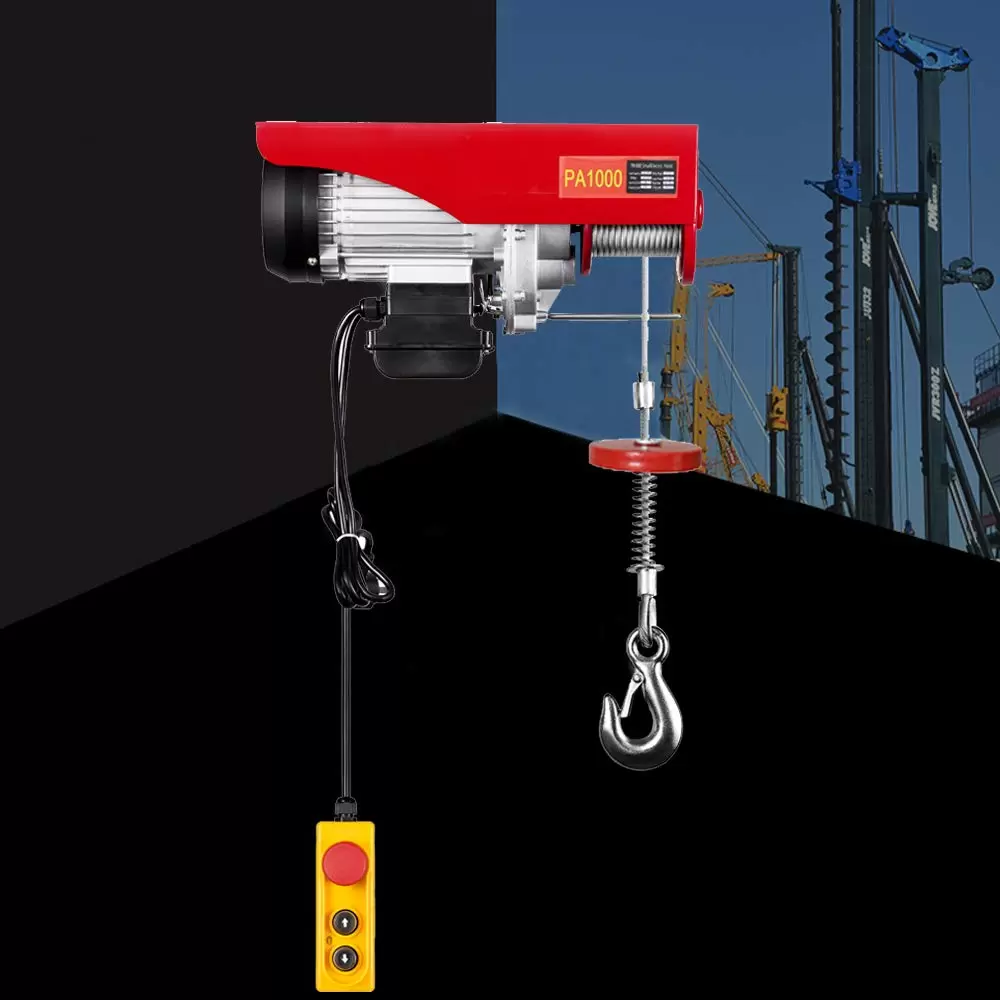 1000kg Electric Rope Winch 12m Motor Winch Hoist Pulley Crane Winch With Emergency Stop Electric Hoist European Standard 1000KG 1000kg Electric Rope Winch 12m Motor Winch Hoist Pulley Crane Winch With Emergency Stop Electric Hoist European Standard 1000KG