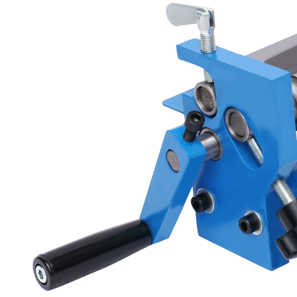 SJ300 Manual Circular Bender with Roller Adjustment Knobs Slip Roll Machine with 3 Rollers  for Architectural Decoration