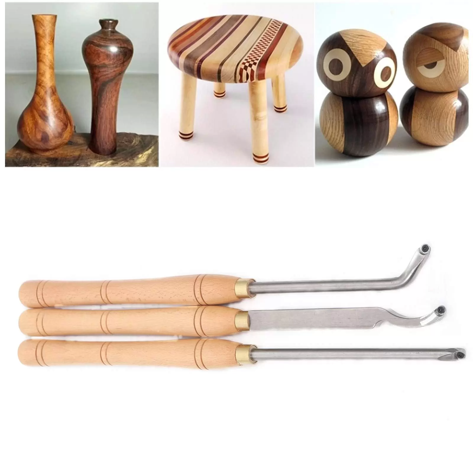 3 pcs Wood Turning Tool Scraper Set with Wooden Handle Wood Chisel Carved Woodworking Chisel Small Bend Bend Bar Straight Bar Three-Piece 3 pcs Wood Turning Tool Scraper Set with Wooden Handle Wood Chisel Carved Woodworking Chisel Small Bend Bend Bar Straight Bar Three-Piece