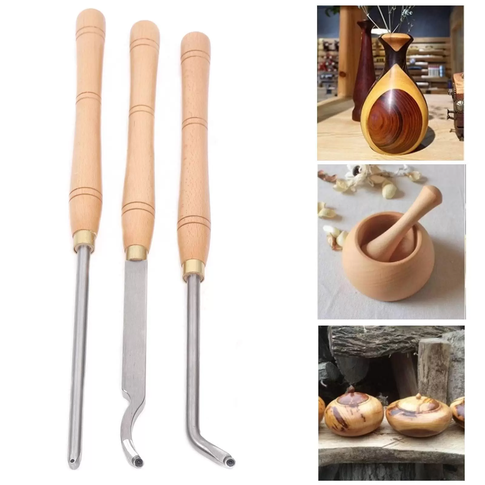 3 pcs Wood Turning Tool Scraper Set with Wooden Handle Wood Chisel Carved Woodworking Chisel Small Bend Bend Bar Straight Bar Three-Piece 3 pcs Wood Turning Tool Scraper Set with Wooden Handle Wood Chisel Carved Woodworking Chisel Small Bend Bend Bar Straight Bar Three-Piece