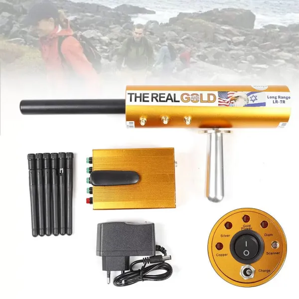 Handhold 800 m Metal Detector - Professional Depth Probe 12 V Blue Antenna Metal Detector European Standard Useful Tools Yellow