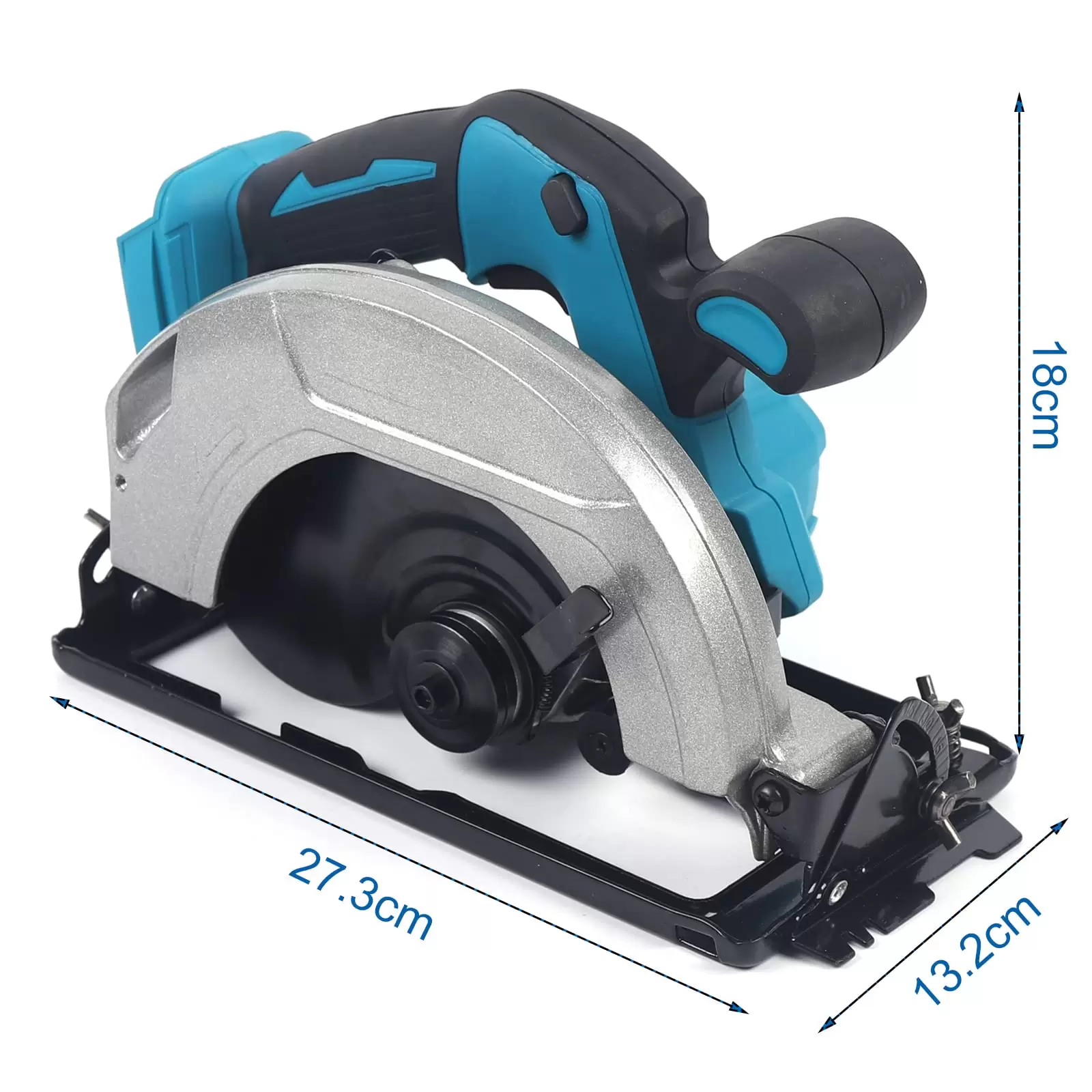 18V Cordless Portable Circular Saw, 45 Degree, 4500 RPM, Torque Power: 10.7" x 5.2" x 7.2" 18V Cordless Portable Circular Saw, 45 Degree, 4500 RPM, Torque Power: 10.7" x 5.2" x 7.2"