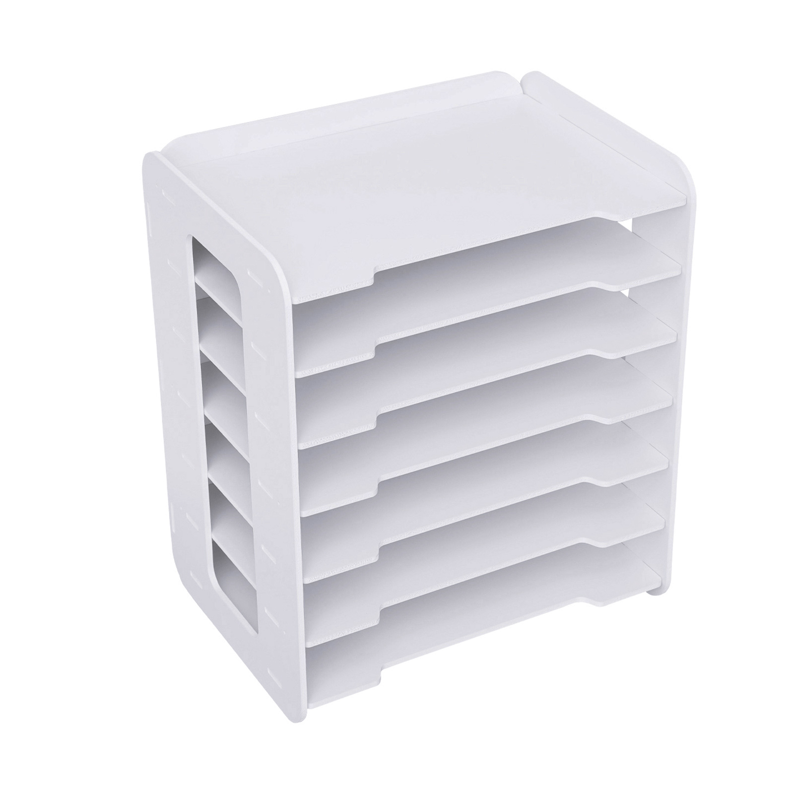 7 Tier White Wooden Office Desk Desktop Organizers and Accessories Letter Tray Paper Sorter Holder File Document Rack 7 Tier White Wooden Office Desk Desktop Organizers and Accessories Letter Tray Paper Sorter Holder File Document Rack