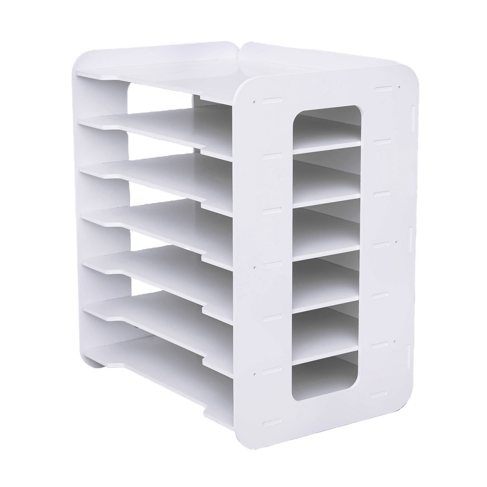 7 Tier White Wooden Office Desk Desktop Organizers and Accessories Letter Tray Paper Sorter Holder File Document Rack 7 Tier White Wooden Office Desk Desktop Organizers and Accessories Letter Tray Paper Sorter Holder File Document Rack