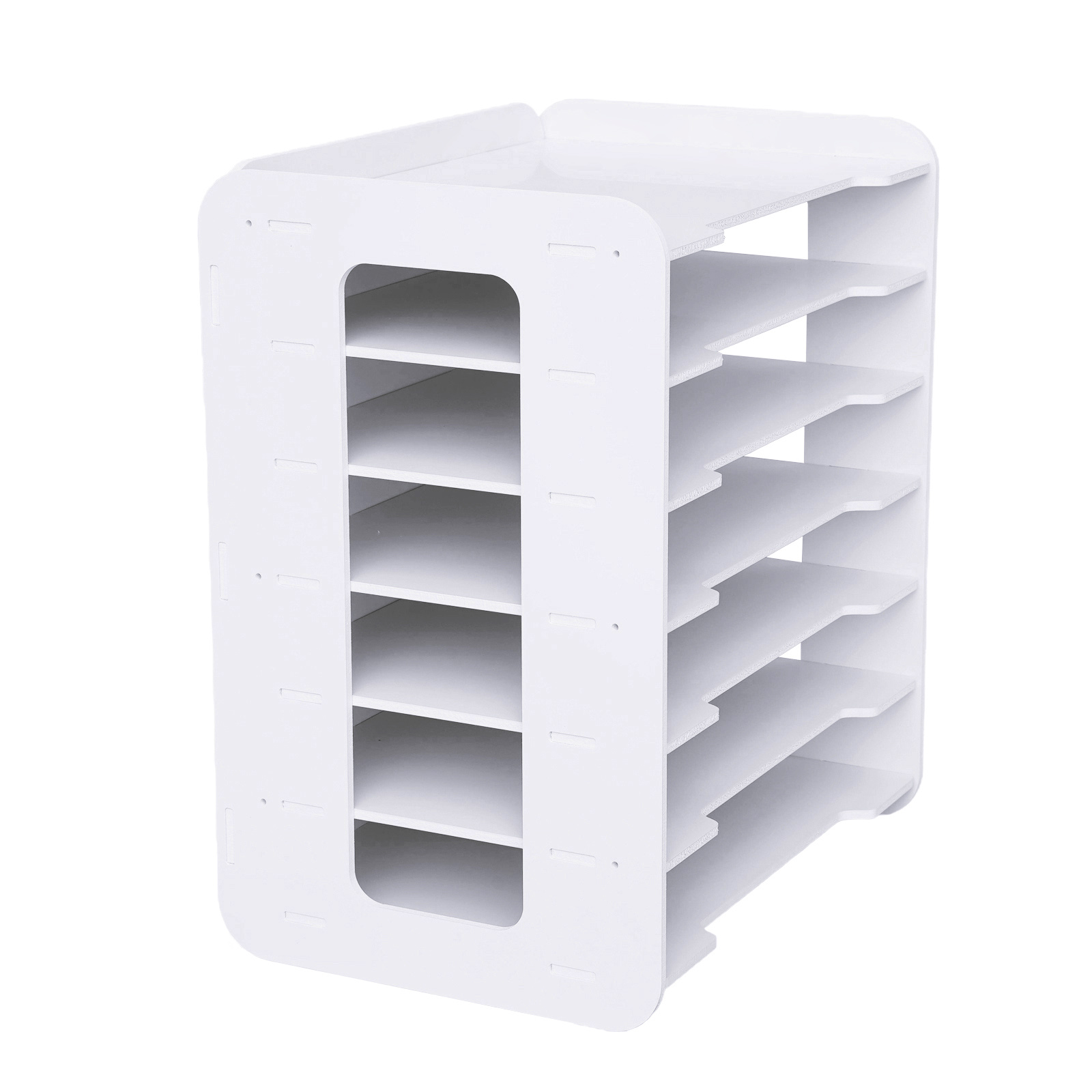 7 Tier White Wooden Office Desk Desktop Organizers and Accessories Letter Tray Paper Sorter Holder File Document Rack 7 Tier White Wooden Office Desk Desktop Organizers and Accessories Letter Tray Paper Sorter Holder File Document Rack