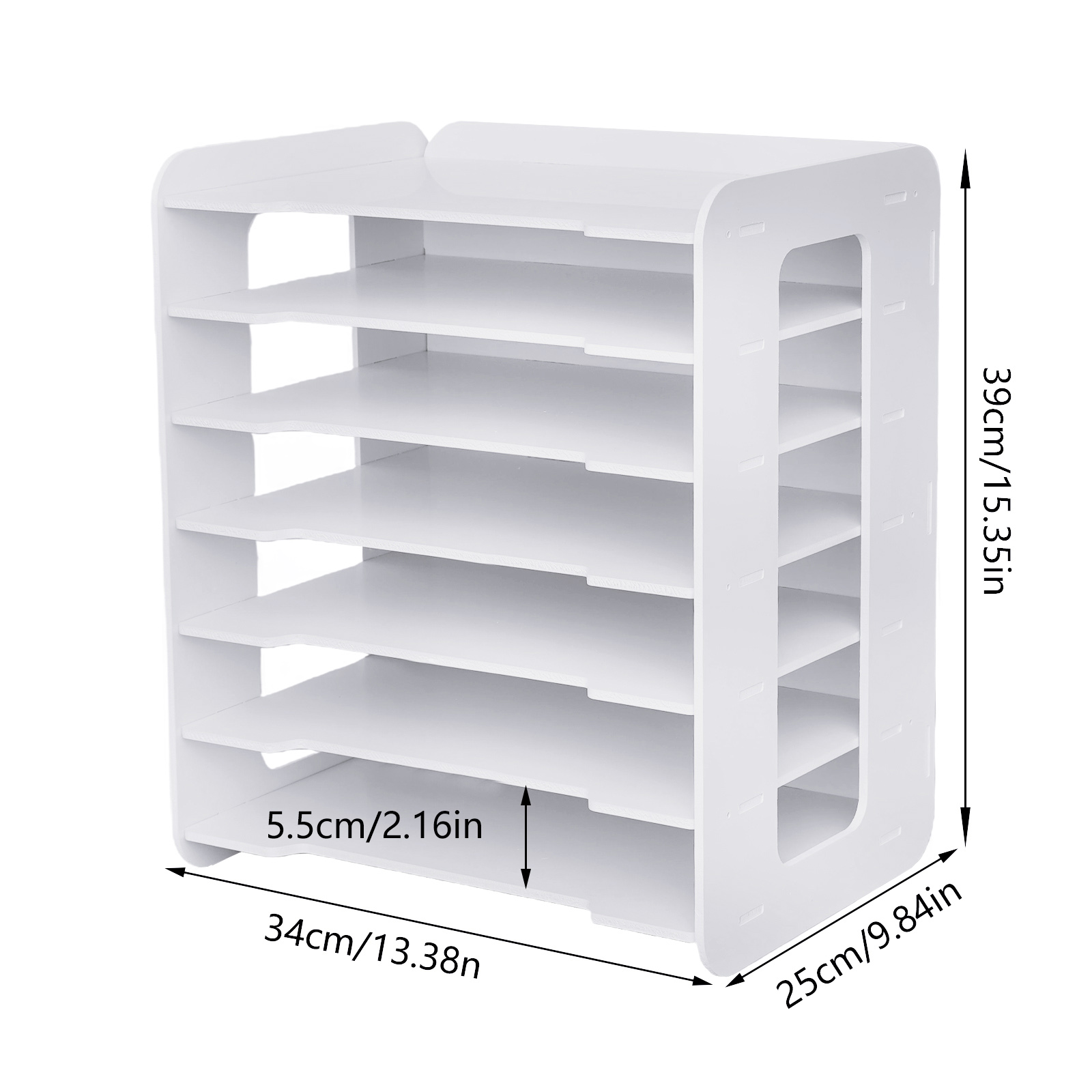7 Tier White Wooden Office Desk Desktop Organizers and Accessories Letter Tray Paper Sorter Holder File Document Rack 7 Tier White Wooden Office Desk Desktop Organizers and Accessories Letter Tray Paper Sorter Holder File Document Rack