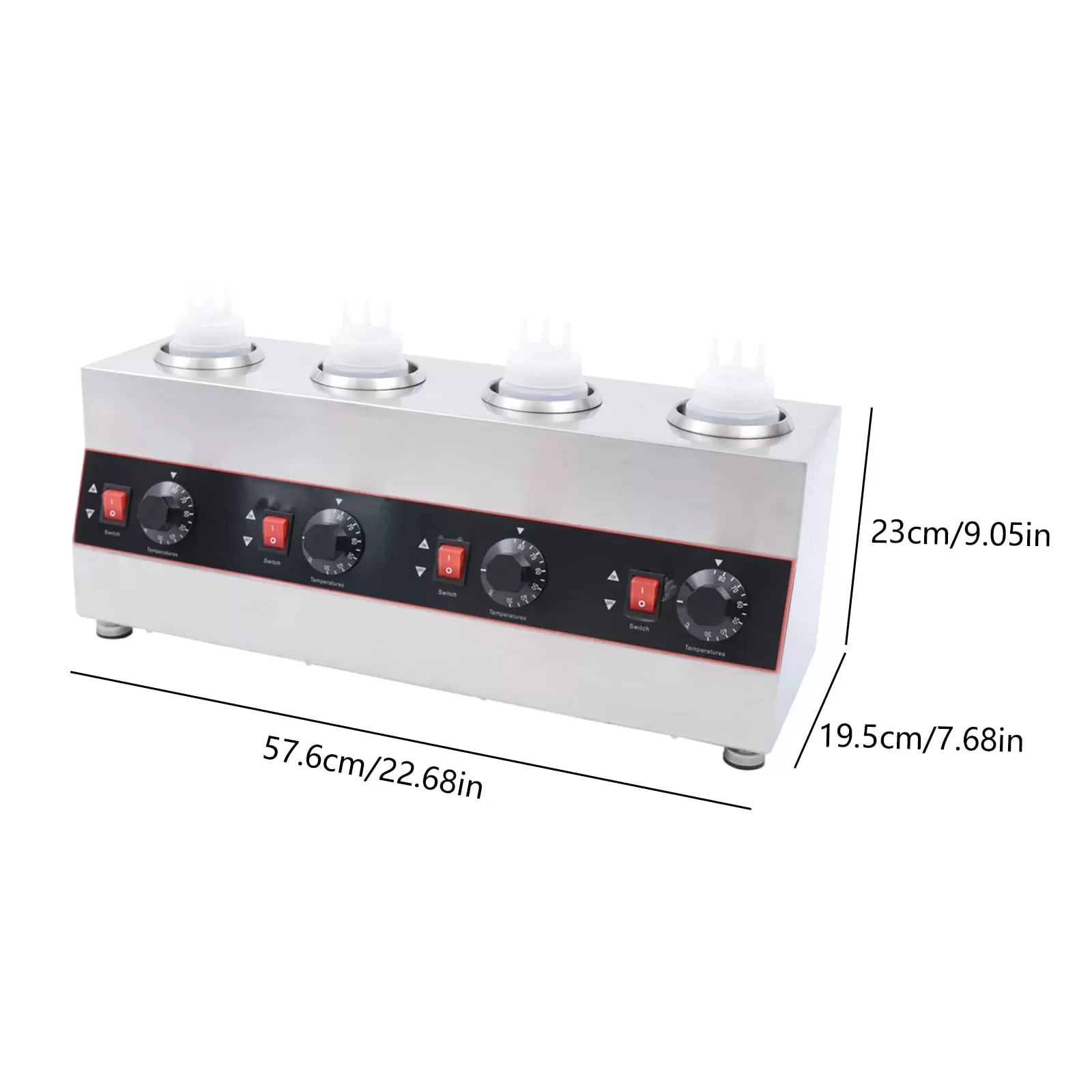 Electric Sauce Warmer 640W Cheese Sauce Chocolate Warmer Stainless Steel Chocolate Warmer 30-85℃ Sauce Heat Preservation Machine Electric Sauce Warmer 640W Cheese Sauce Chocolate Warmer Stainless Steel Chocolate Warmer 30-85℃ Sauce Heat Preservation Machine