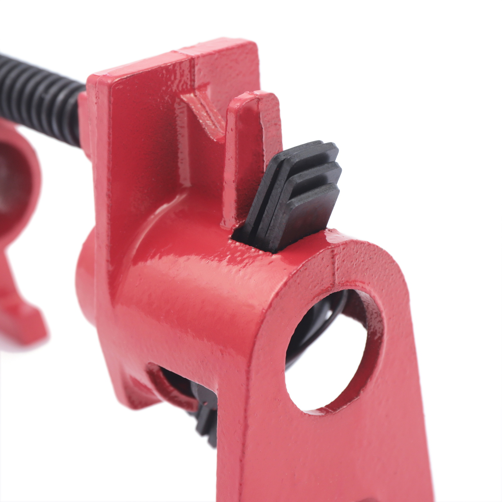 3/4" Wood Gluing Pipe Clamp Set 4 Pack Heavy Duty Cast Iron Quick Release Bar Clamps with Wide Base for Woodworking 3/4" Wood Gluing Pipe Clamp Set 4 Pack Heavy Duty Cast Iron Quick Release Bar Clamps with Wide Base for Woodworking