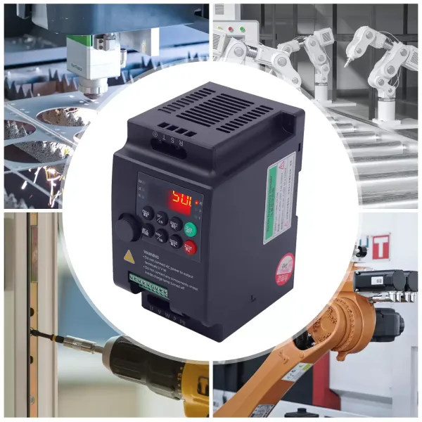 Variable Frequency Drive AC 220V/0.75KW 1HP 4A CNC VFD Single Phase to 3 Phase Converter for Spindle Motor Speed Control Single Phase Input