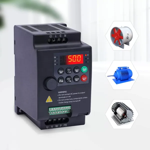 Variable Frequency Drive AC 220V/0.75KW 1HP 4A CNC VFD Single Phase to 3 Phase Converter for Spindle Motor Speed Control Single Phase Input Variable Frequency Drive AC 220V/0.75KW 1HP 4A CNC VFD Single Phase to 3 Phase Converter for Spindle Motor Speed Control Single Phase Input