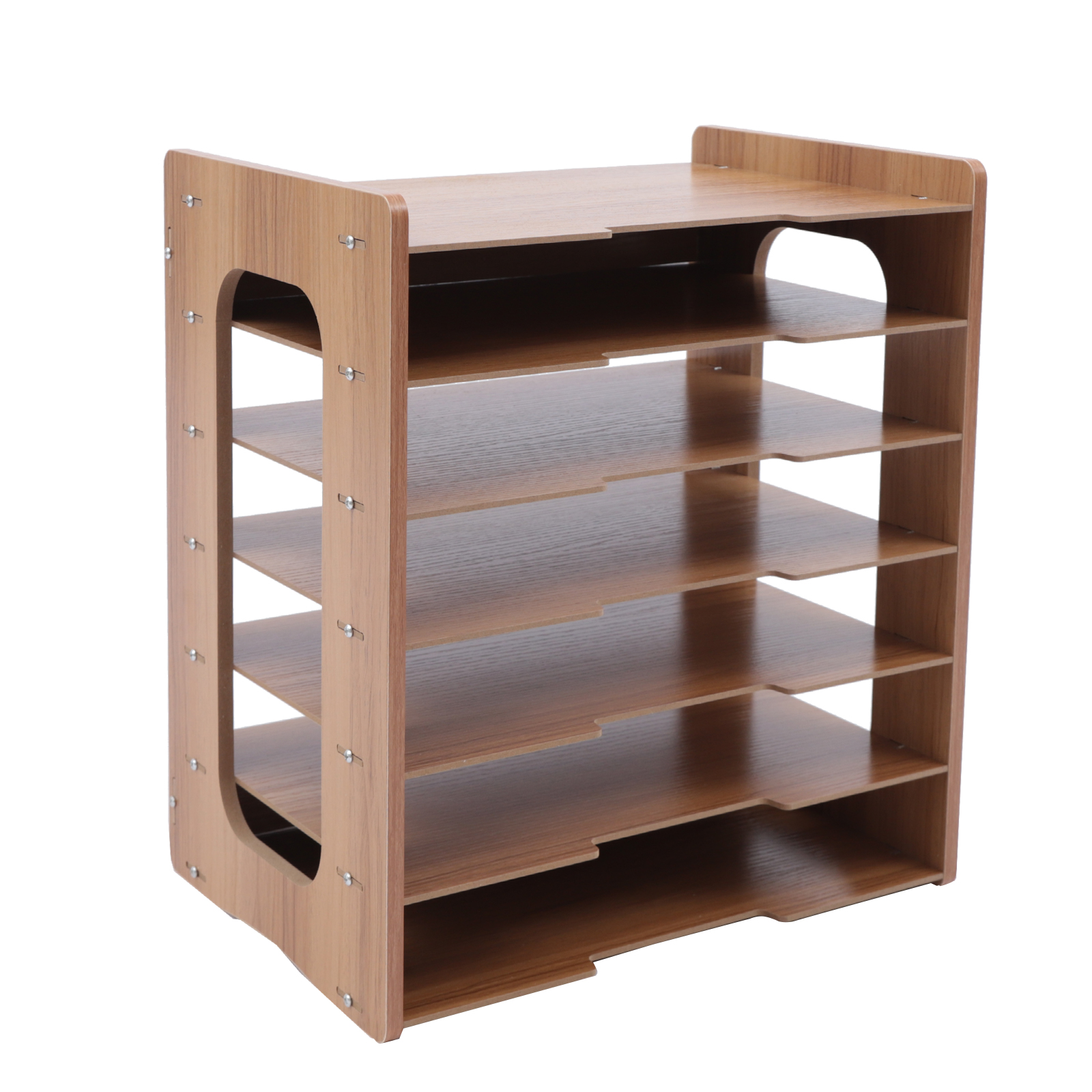 7Tier Widen Wood Office Paper Organizer for Desk Desktop File Holder Desk Letter Tray