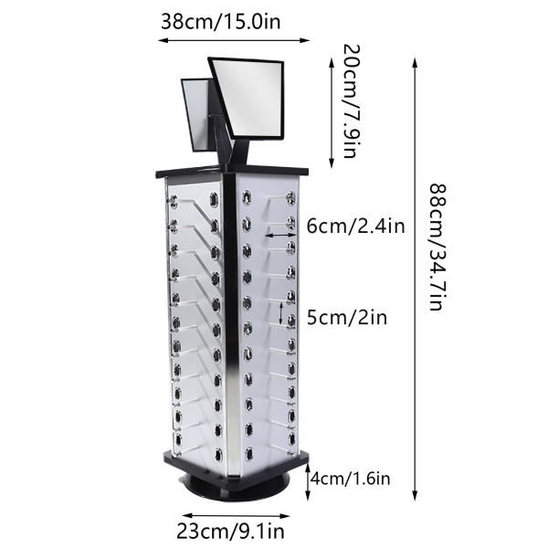 CNCEST 360° Rotating Sunglasses For Displaying Or Storing Sunglasses Myopia Glasses Eyeglass Holder Square Display Stand + Mirrors CNCEST 360° Rotating Sunglasses For Displaying Or Storing Sunglasses Myopia Glasses Eyeglass Holder Square Display Stand + Mirrors
