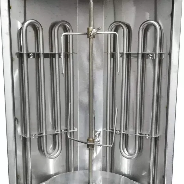 Vertical Kebab Grill Rotating Kebab Rotisserie Machine Vertical Rotisserie Grill with Two Heating Pipes 360º Rotation 3000W 29.5 x 26.5 x 48.5 cm