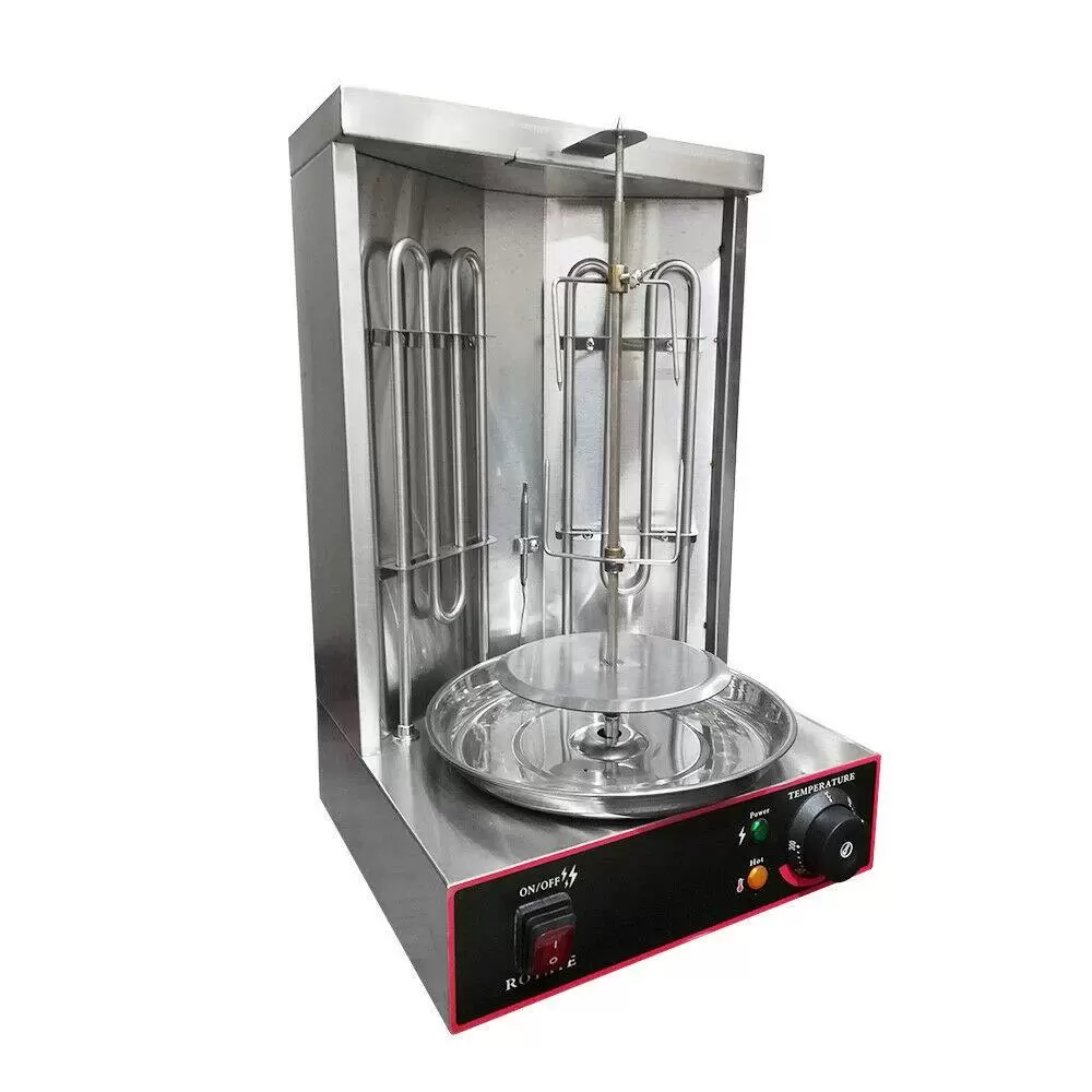 Vertical Kebab Grill Rotating Kebab Rotisserie Machine Vertical Rotisserie Grill with Two Heating Pipes 360º Rotation 3000W 29.5 x 26.5 x 48.5 cm Vertical Kebab Grill Rotating Kebab Rotisserie Machine Vertical Rotisserie Grill with Two Heating Pipes 360º Rotation 3000W 29.5 x 26.5 x 48.5 cm
