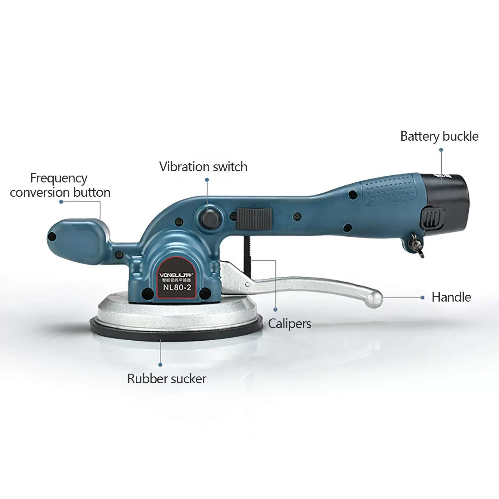 Electric Handheld DC12V Adsorption Capacity Tile Leveling Machine Electric Tile Vibrator Wall Floor Automatic Leveling Tiler Machine Tiling Tool