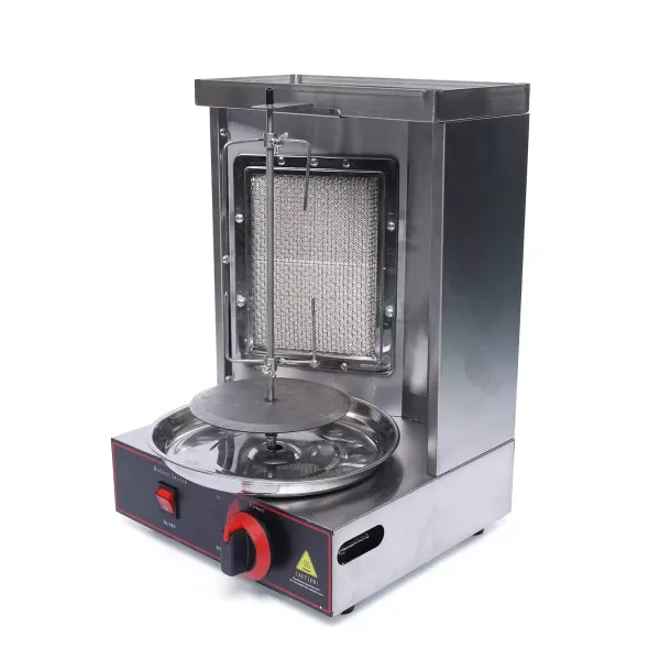 295*295*490mm Stainless Steel Gas Vertical Barbecue Machine Kebab Machine Durable And Sturdy Electric Griller Christmas Or Thanksgiving Gift