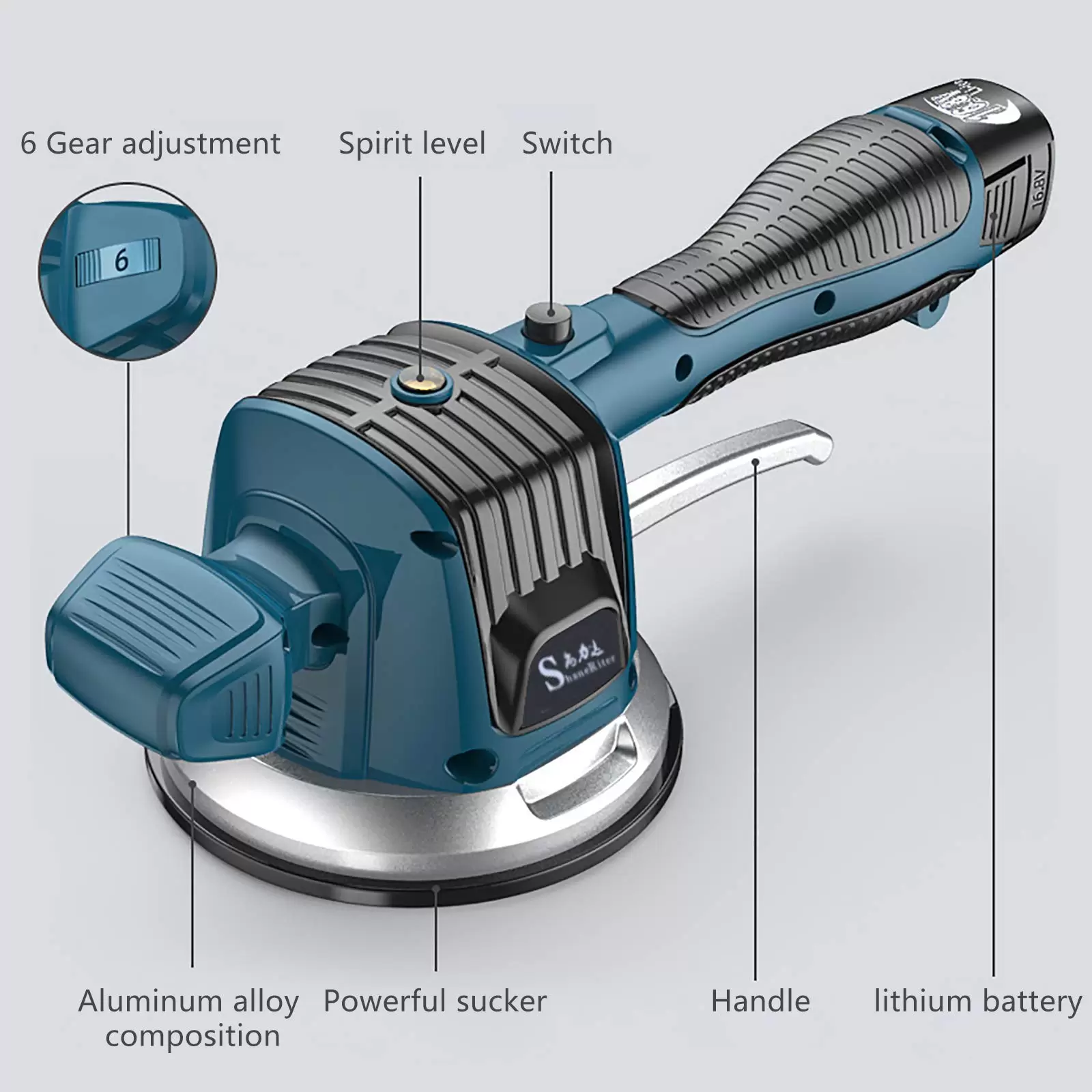 Handheld Tile Vibrator 6 Speed Adjustable Electric Tiling Machine Automatic Tile Leveling Machine Handheld Tile Vibrator 6 Speed Adjustable Electric Tiling Machine Automatic Tile Leveling Machine