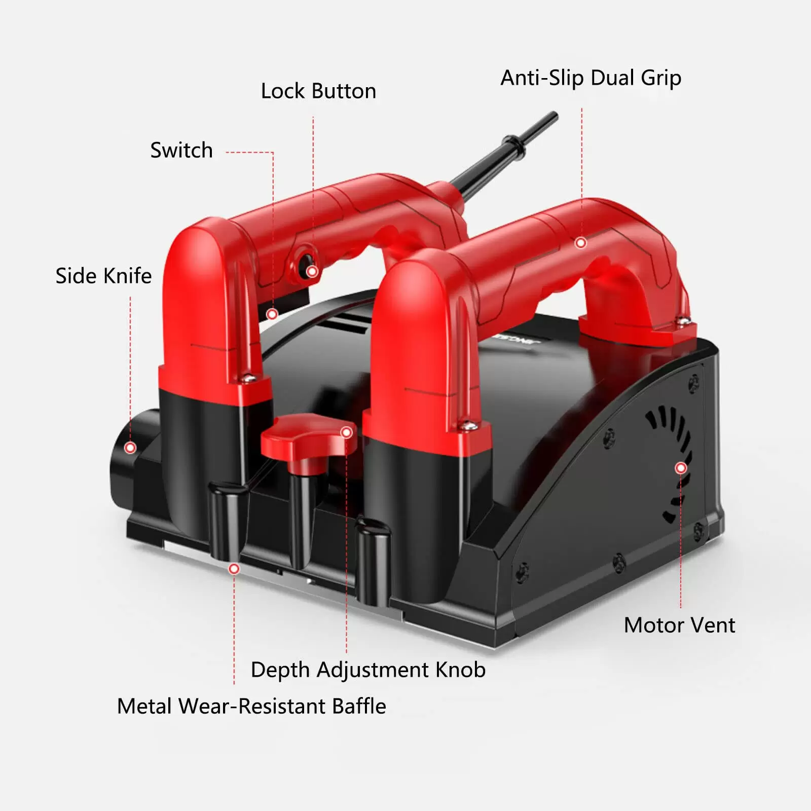 Electric drum cutter 1200 W - Spatula width for indoor and outdoor renovation of walls Electric drum cutter 1200 W - Spatula width for indoor and outdoor renovation of walls