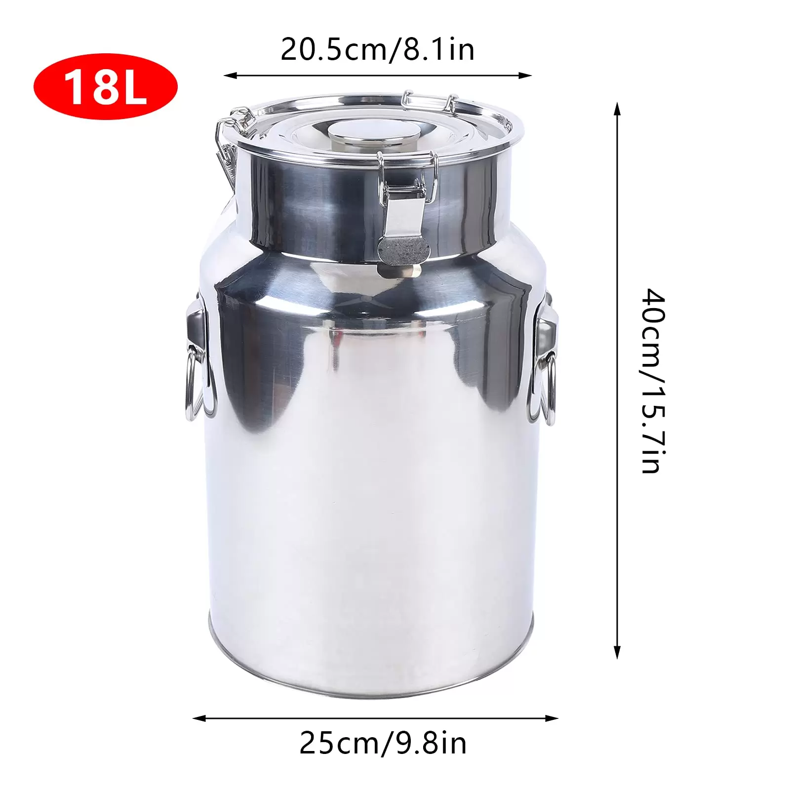 Sealed stainless steel bucket 18L 201 with wine holder for home Brewing wine beer Making Drum Storage Oil Rice Water Barrel