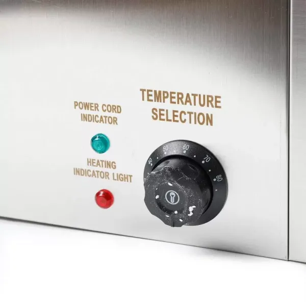 1/3*3 Set of Electric Food Warmer 7L Stainless Steel Warm Water Bath Commercial 3-Pan Bain Marie Buffet Steamer Countertop Food Warmer Steam Table