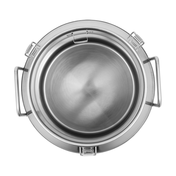 Durable Stainless Steel Milk Can Wine Pail Bucket Tote Jug For Heavy Restaurant Use 201 Non-magnetic Stainless Steel Silicone 40L Silver