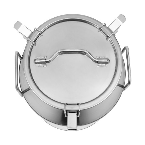 Durable Stainless Steel Milk Can Wine Pail Bucket Tote Jug For Heavy Restaurant Use 201 Non-magnetic Stainless Steel Silicone 40L Silver