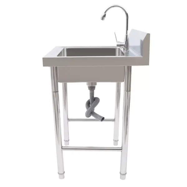 Rustproof Stainless Steel Sink 93 x 61 x 60 cm Sink Insert Kitchen Sink Sink Shelf Washbasin for Outdoor Garden Wash Basin Sink Kitchen Sink Organiser