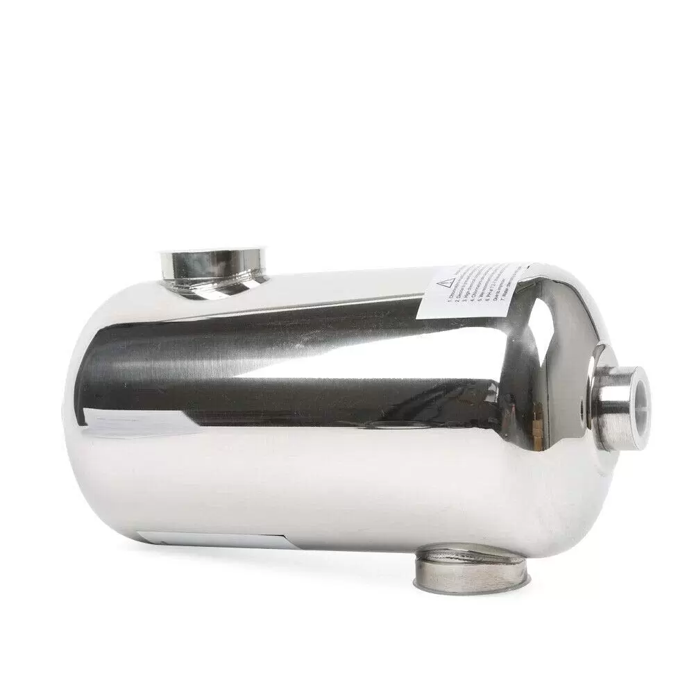 28 kW stainless steel heat exchanger for swimming pool, sauna, etc. 29.2 x 13.4 cm
