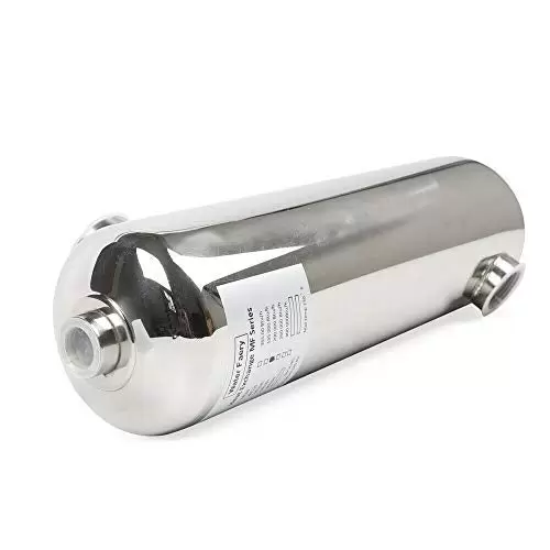 Stainless steel heat exchanger for swimming pool heating system, 485 x 134 mm, 60 kW