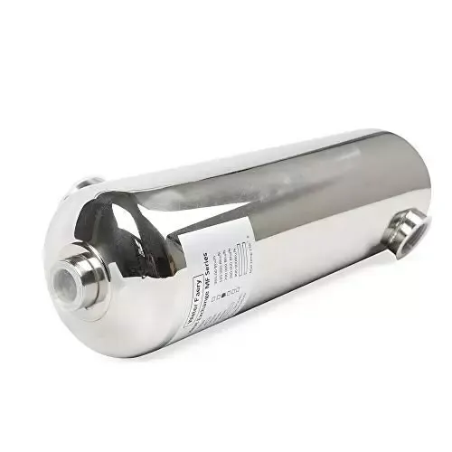 Stainless steel heat exchanger for swimming pool heating system, 485 x 134 mm, 60 kW