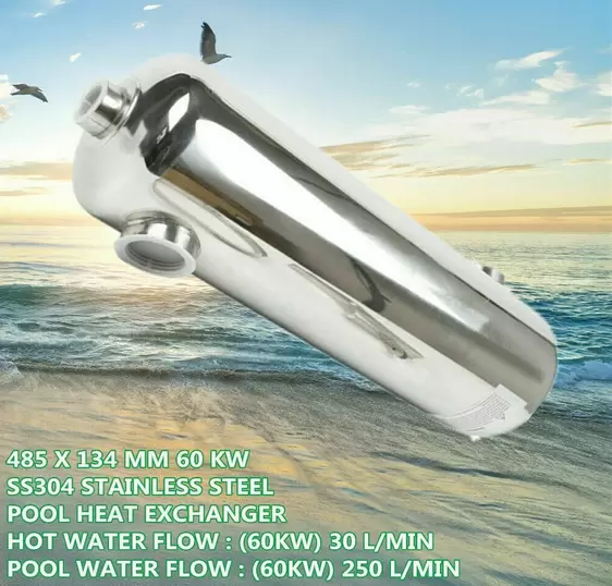 60 KW stainless steel pool heat exchanger swimming pool heat exchanger pool swimming pool
