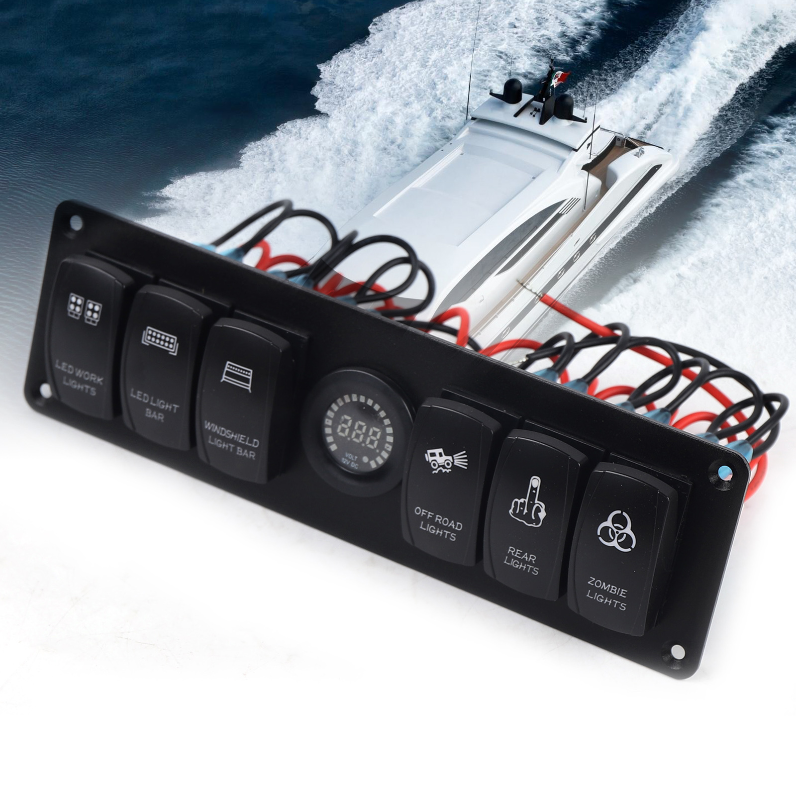 DC 12V/24V 6 Gang LED Switch Panel Switch Panel for Car Bus Boat DC 12V/24V 6 Gang LED Switch Panel Switch Panel for Car Bus Boat