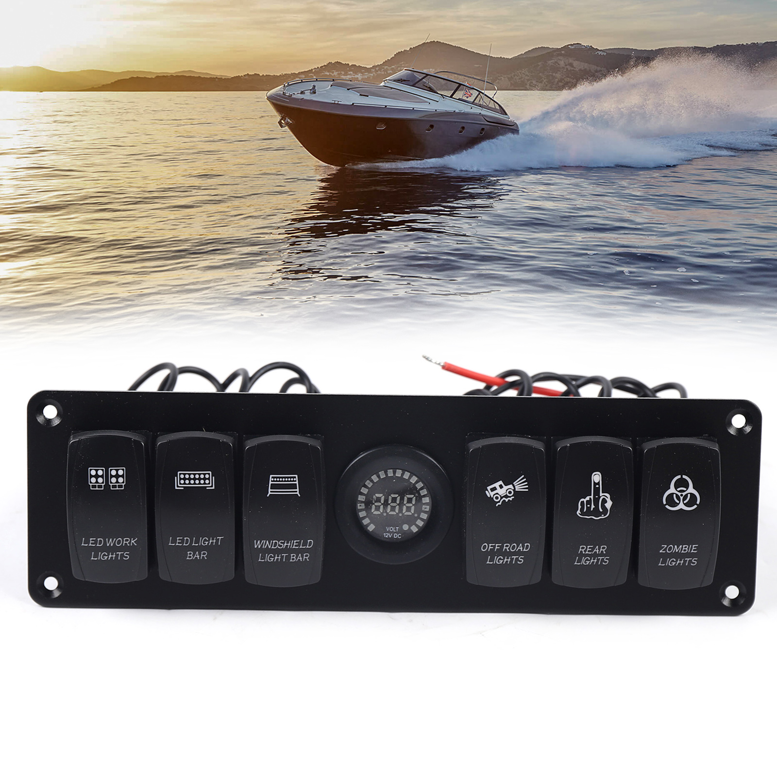 DC 12V/24V 6 Gang LED Switch Panel Switch Panel for Car Bus Boat DC 12V/24V 6 Gang LED Switch Panel Switch Panel for Car Bus Boat