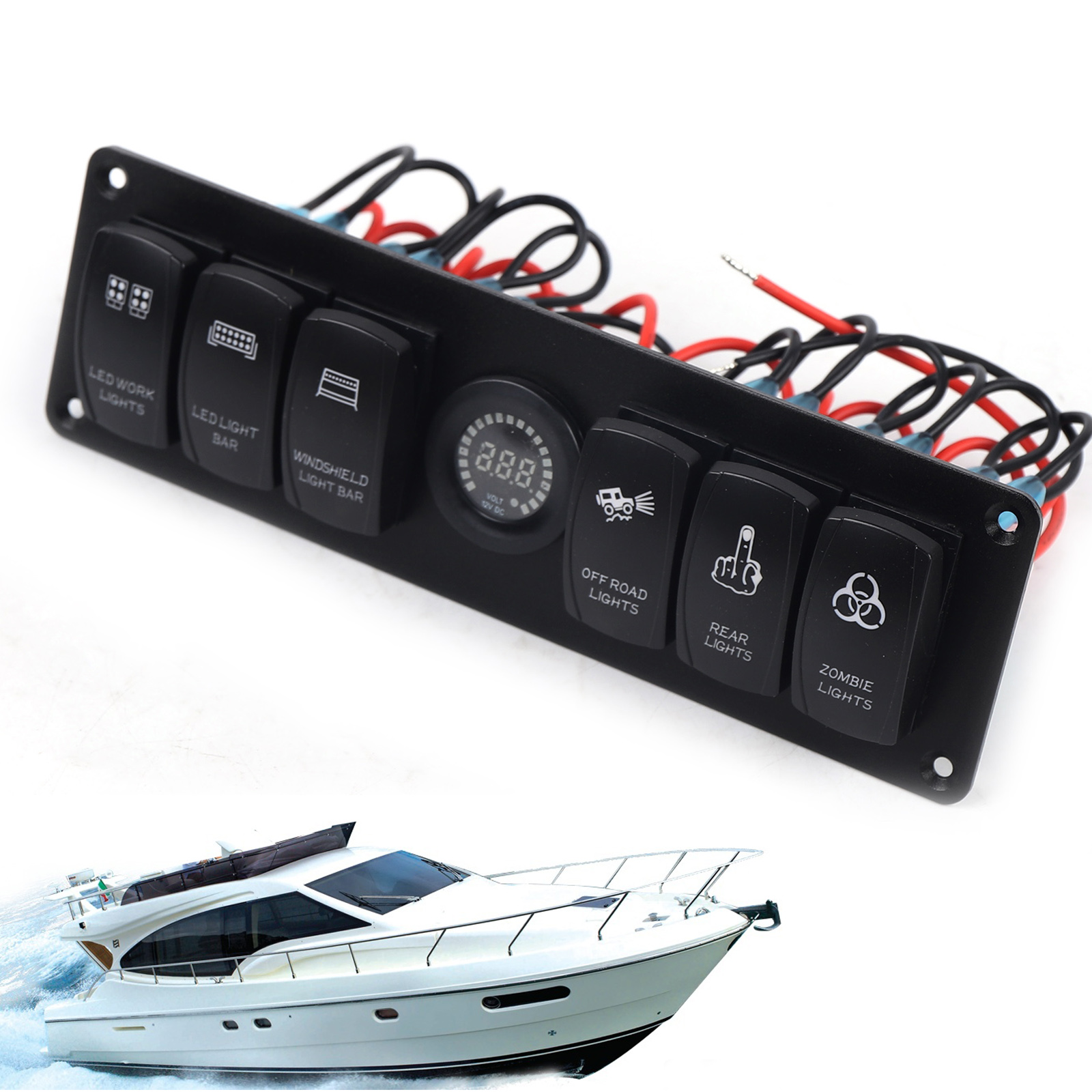 DC 12V/24V 6 Gang LED Switch Panel Switch Panel for Car Bus Boat DC 12V/24V 6 Gang LED Switch Panel Switch Panel for Car Bus Boat