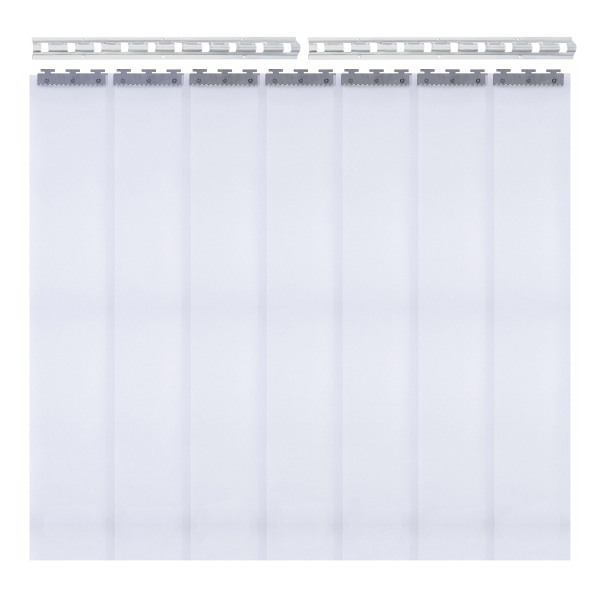 Pvc Slat Curtain, Strip Curtain Pvc Slat Curtain 1 X 2 M Transparent Door Curtain 7 Pieces 200x 18 Cm Suitable For Warehouses Factories Supermarkets