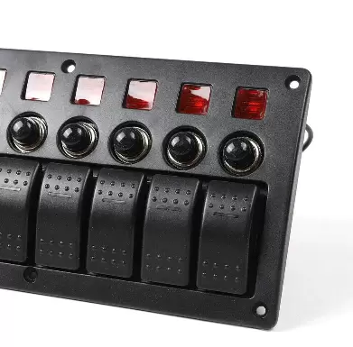 3 in 1 8 Speed LED Rocker Switch Panel