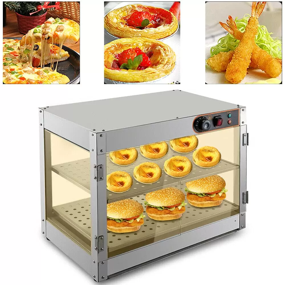 800W 24 x 15 x 20 inches Professional Food Warmer With 2 Stainless Steel Frames For Canteens Bakeries Cafes In Various Canteen Environments