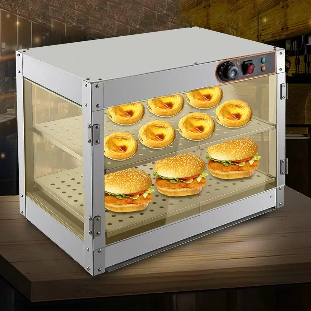 800W 24 x 15 x 20 inches Professional Food Warmer With 2 Stainless Steel Frames For Canteens Bakeries Cafes In Various Canteen Environments