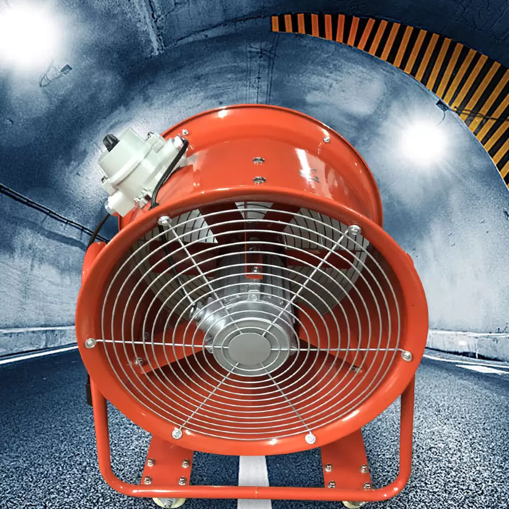18" Portable Axial Fan 3450 RPM 1100 W Explosion-Resistant Metal Industrial Extractor Portable Utility Blower Fan Orange 18" Portable Axial Fan 3450 RPM 1100 W Explosion-Resistant Metal Industrial Extractor Portable Utility Blower Fan Orange