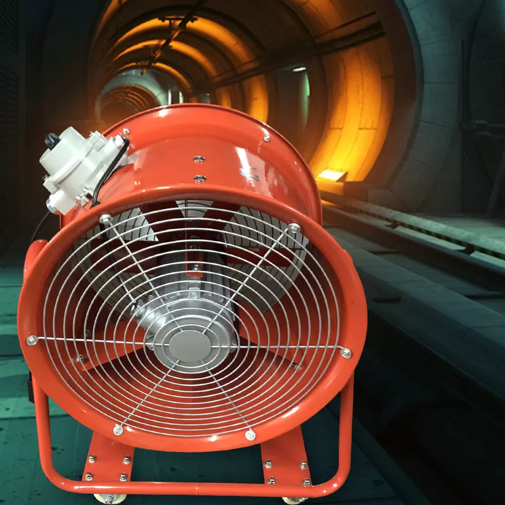 18" Portable Axial Fan 3450 RPM 1100 W Explosion-Resistant Metal Industrial Extractor Portable Utility Blower Fan Orange 18" Portable Axial Fan 3450 RPM 1100 W Explosion-Resistant Metal Industrial Extractor Portable Utility Blower Fan Orange
