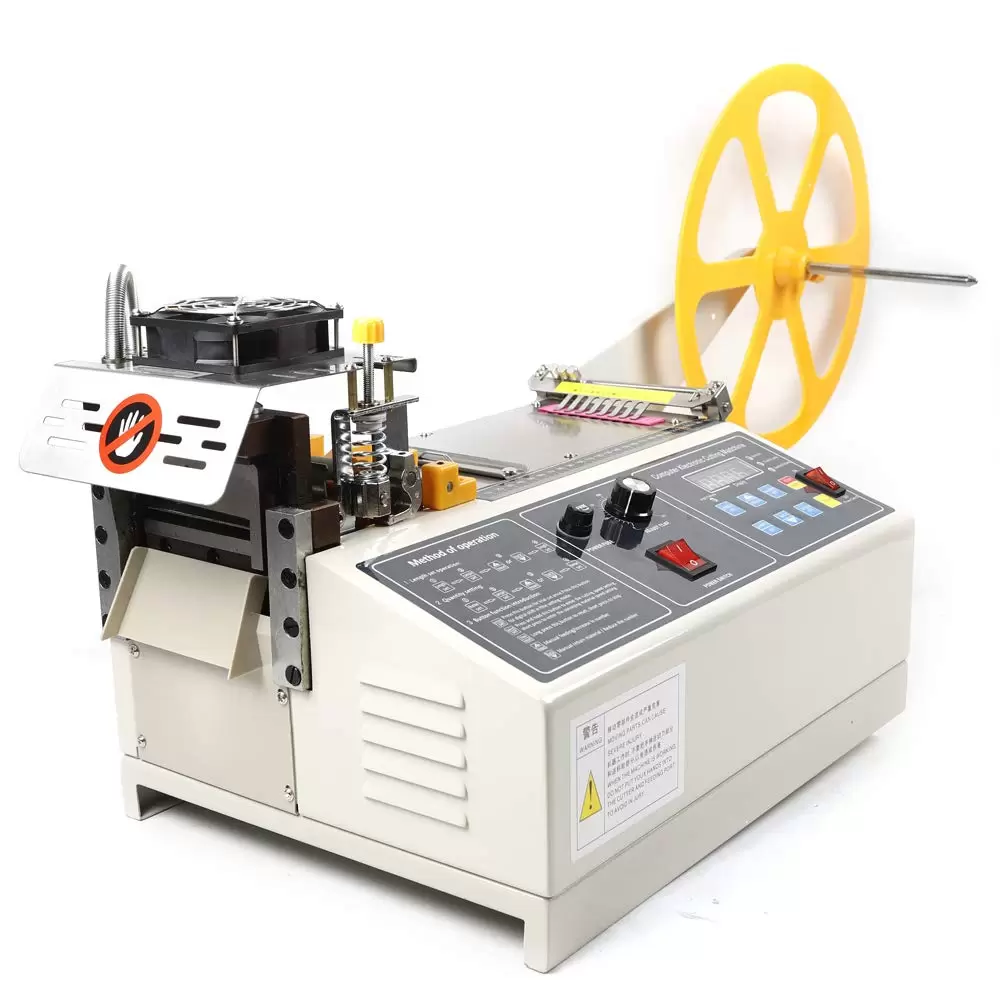 280W 350°C Automatic Belt Cutting Machine, Cold and Hot Cutting Width 110mm 280W 220V Automatic Digital Hot Cold Strip Cutter Webbing Textile Ribbon Cutter
