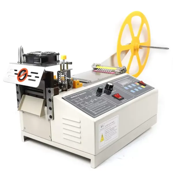 280W 350°C Automatic Belt Cutting Machine, Cold and Hot Cutting Width 110mm 280W 220V Automatic Digital Hot Cold Strip Cutter Webbing Textile Ribbon Cutter