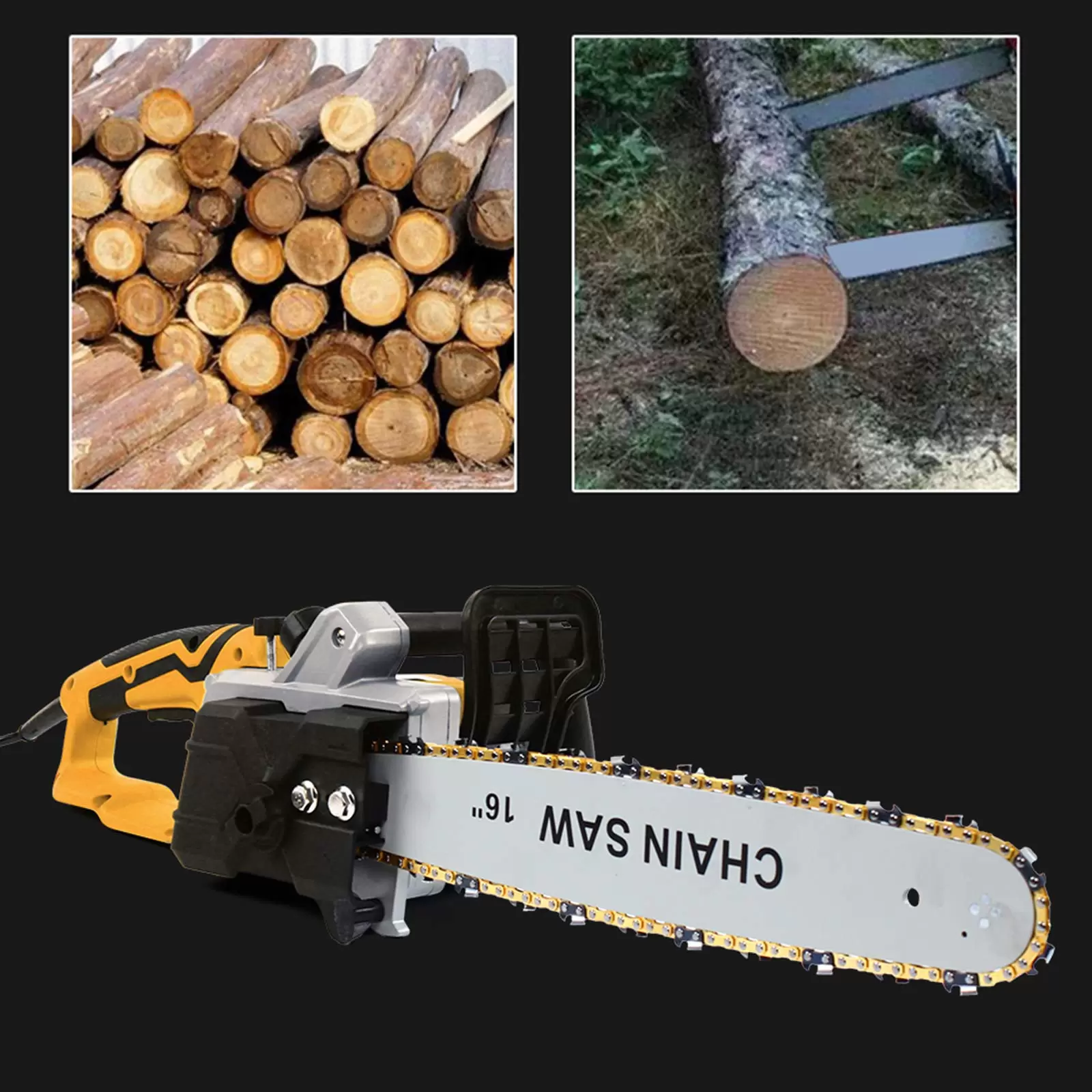 2000 W 16" Electric Chainsaw For Chainsaw Copper Yellow 800 Rpm Aluminum Transmission 220v 2000w Suitable For Cutting Different Kinds Of Wood 2000 W 16" Electric Chainsaw For Chainsaw Copper Yellow 800 Rpm Aluminum Transmission 220v 2000w Suitable For Cutting Different Kinds Of Wood