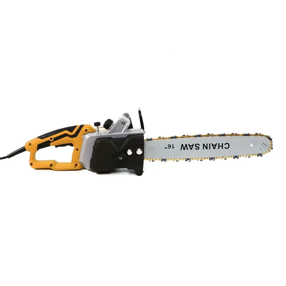 2000 W 16" Electric Chainsaw For Chainsaw Copper Yellow 800 Rpm Aluminum Transmission 220v 2000w Suitable For Cutting Different Kinds Of Wood