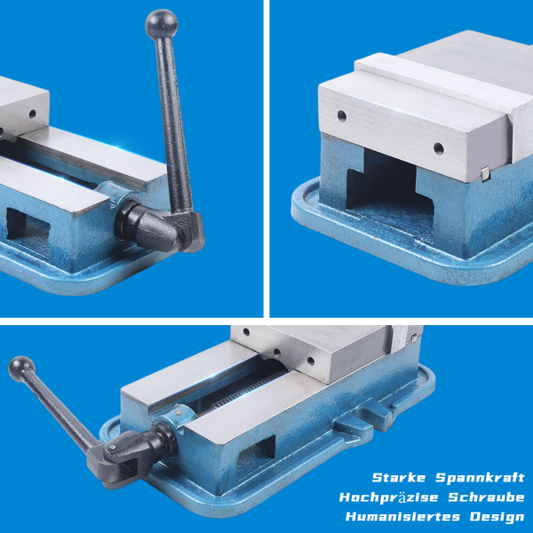 6" Precision Clamping Vise for Drilling Machines Milling Press Table Clamp Fix Parts Very Securely 160 x 160 x 45 mm Done With A Vice Blue